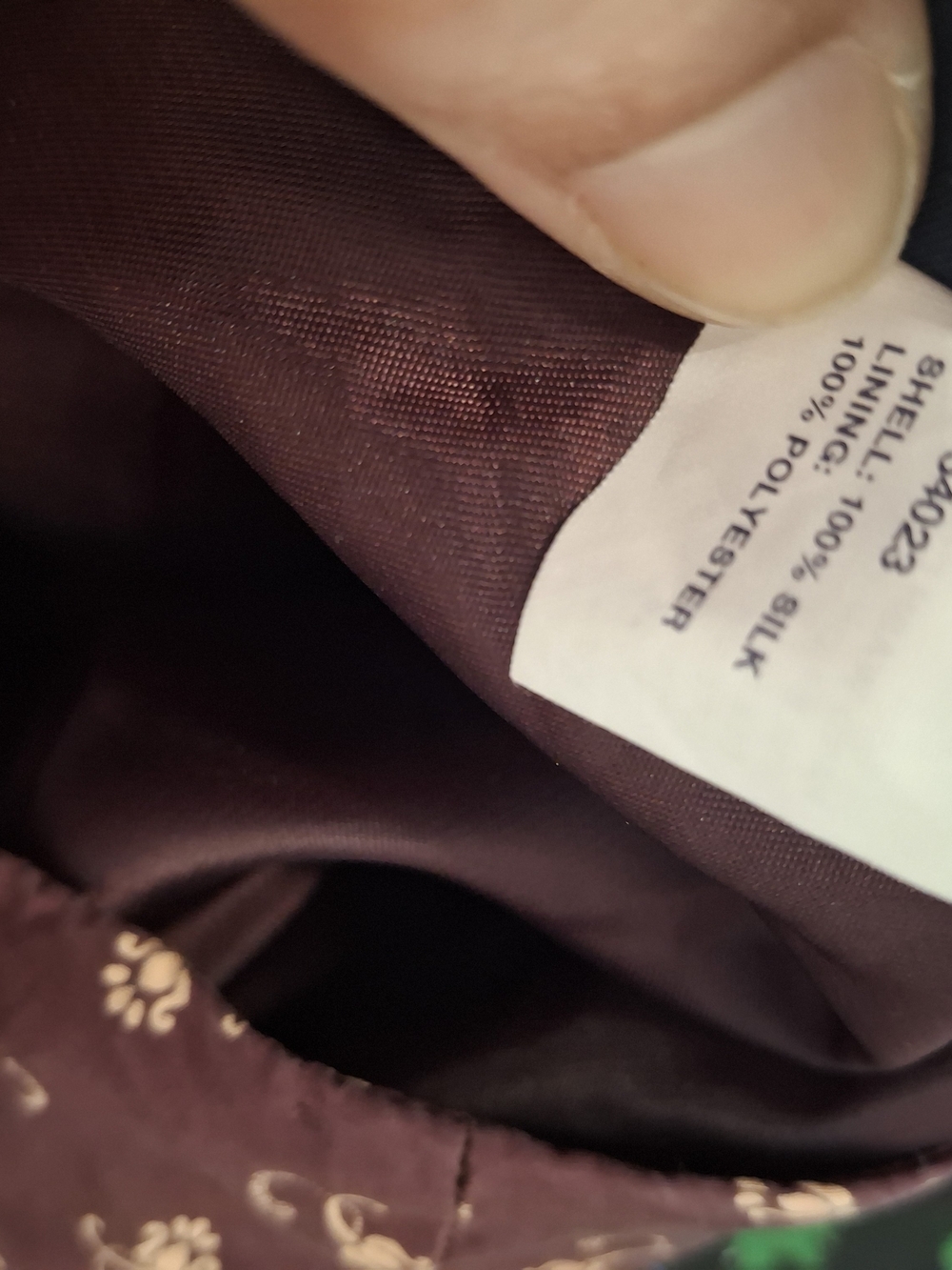 Vintage GAP Plum Floral Midi Skirt Silk Y2K - Picture 5 of 5